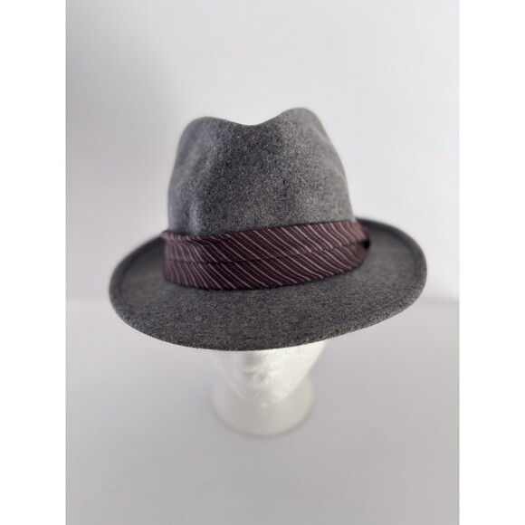 Goorin Bros. 100% Wool Fedora Hat Size Medium Grey Classic Designer - Picture 2 of 8
